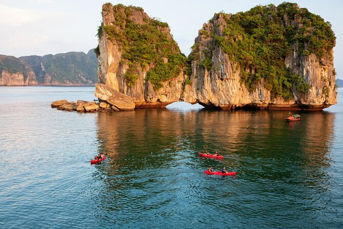 Halong Bay Cruise 2 days 1 night from Hanoi included transfer - Day 1 on the bay: cave sculptures, beach time, and getting fed well