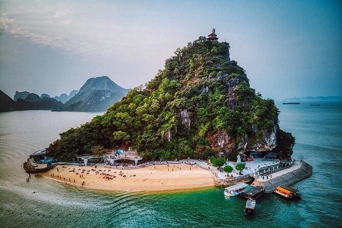 HaLong Bay Day Cruise with Kayaking, Swimming, Hiking and Lunch - Ti Top Island: beach time, a hike to Titop Peak, and optional kayaking