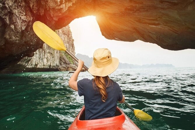 Halong Bay Day Tour 6Hour Deluxe Cruise Limousine Bus Small Group - Hang Luon Cave: Kayak or Bamboo Boat Through the Water Cave