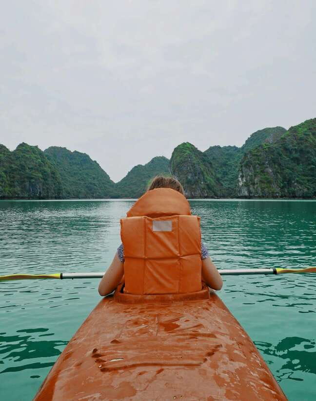 Halong Bay Luxury Cruise: Kayak&Swim,Cave, Party BEST SELLER - Titov Island: swim time or peak climb for bay views