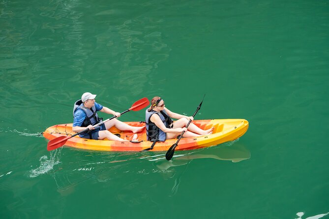 Halong Fantasea Cruise - 2 Days 1 Night - Day two kayaking at Ho Dong Tien (Fairy Lake Cave area)