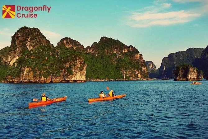 Halong Islands, Cave, Kayak, Bamboo Day Tour w Dragonfly Cruise - Lunch onboard Dragonfly Cruise: seafood, and you can request dietary swaps