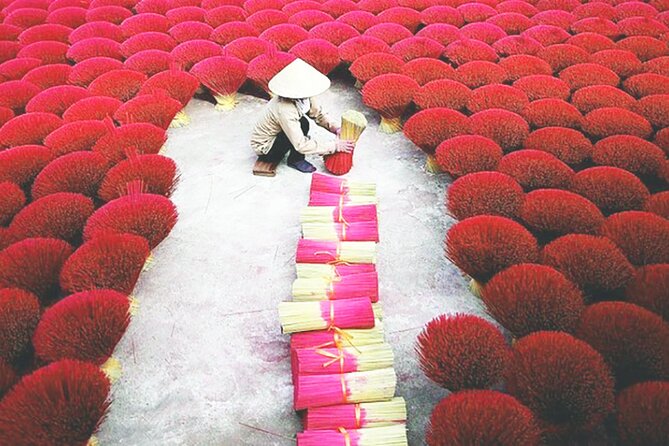 Handmade Incense Making Activity in local village from Hanoi - Incense and Bamboo Toothpick Village: Thousands of Bundles in the Sun