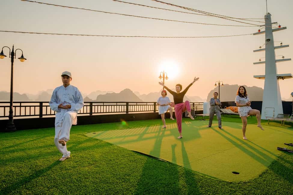 Hanoi: Aspira 5★ Overnight Cruise w/ Balcony & Free Transfer - Sunset party, happy hour, and the sundeck rhythm