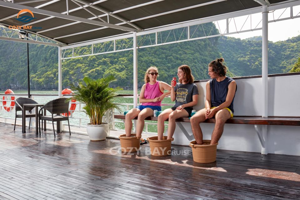 Hanoi: Cozy Halong Bay Overnight Cruise with Meals - Ti Top (or Soi Sim) Island: 225 steps for the panorama