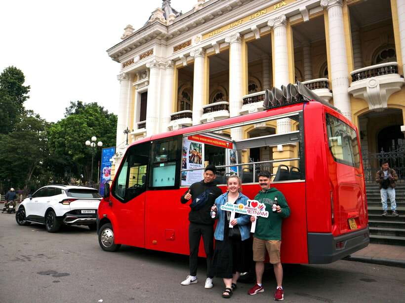 Hanoi Exclusive Craft Beer Bus: Cultural Sightseeing Tour - St. Joseph Cathedral and Hanoi Opera House: French-era drama in daylight