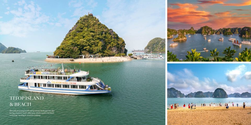 Hanoi: Ha Long Bay Cruise Day Tour visit Titop island & Cave - Arrival on Tuan Chau and Lunch While You Cruise