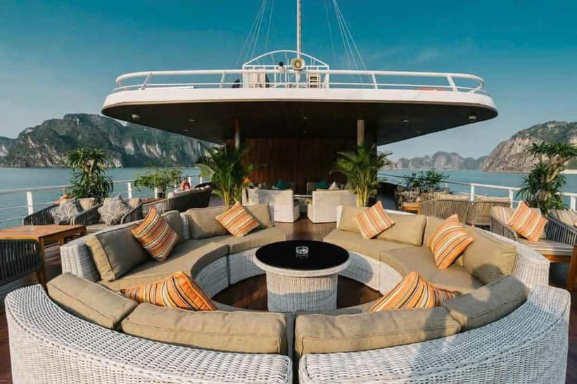 Hanoi/Ha Long: Ha Long Bay Luxury Day Cruise by Catamaran - Modern Catamaran Comfort: Sun Deck Time and Small Included Perks