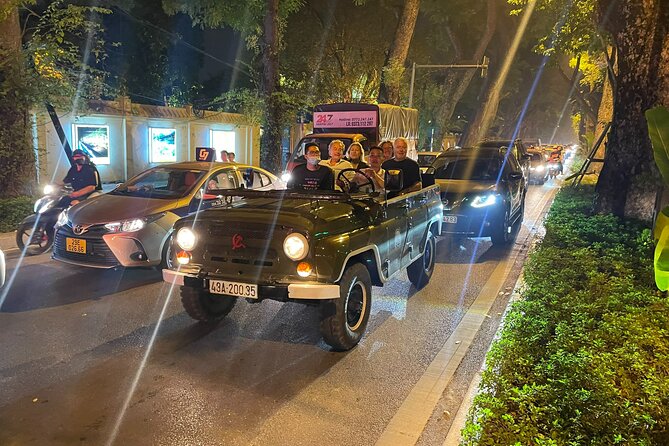 Hanoi Jeep By Night Street Food Tour and Train Street Experience - Pickup, mobile tickets, and the small-group vibe