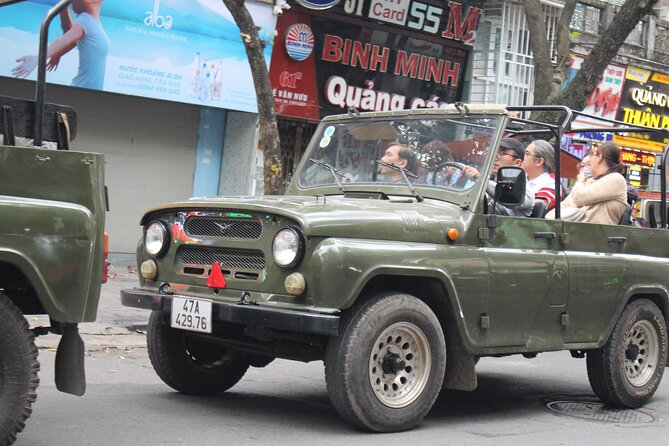 Hanoi Jeep Food Tours Led By Women - How the ride works at dusk (helmets, raincoats, and traffic skills)