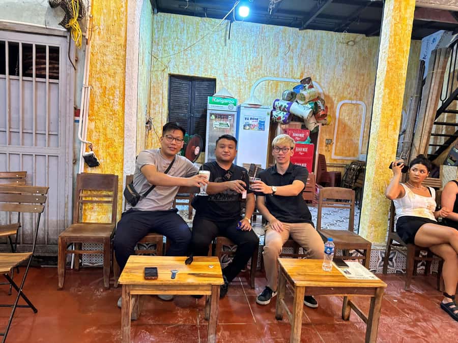 Hanoi: Old Quarter and French Quarter Walking Food Tour - Train Street finale: a close-up moment with a drink in hand