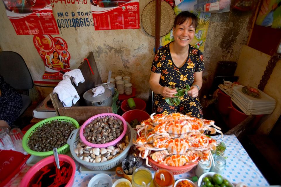 Hanoi: Street Food Experience with 5 Food Stops - Bun cha stop: grilled chả over bún with herbs and sauce