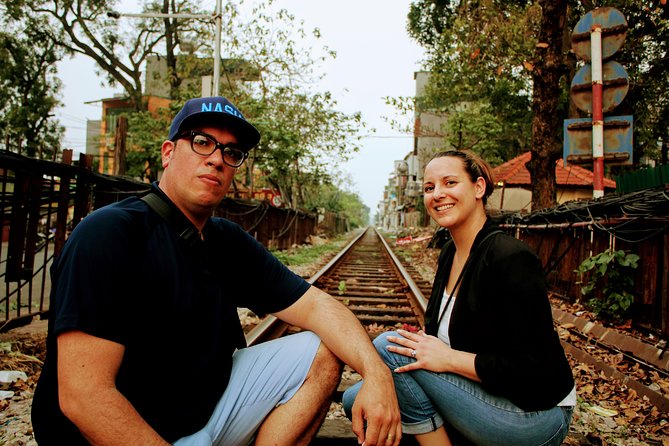 Hanoi Sunset Motorbike Tour - Cường Hói beer stop and the dragon sculpture on Nhật Chiêu