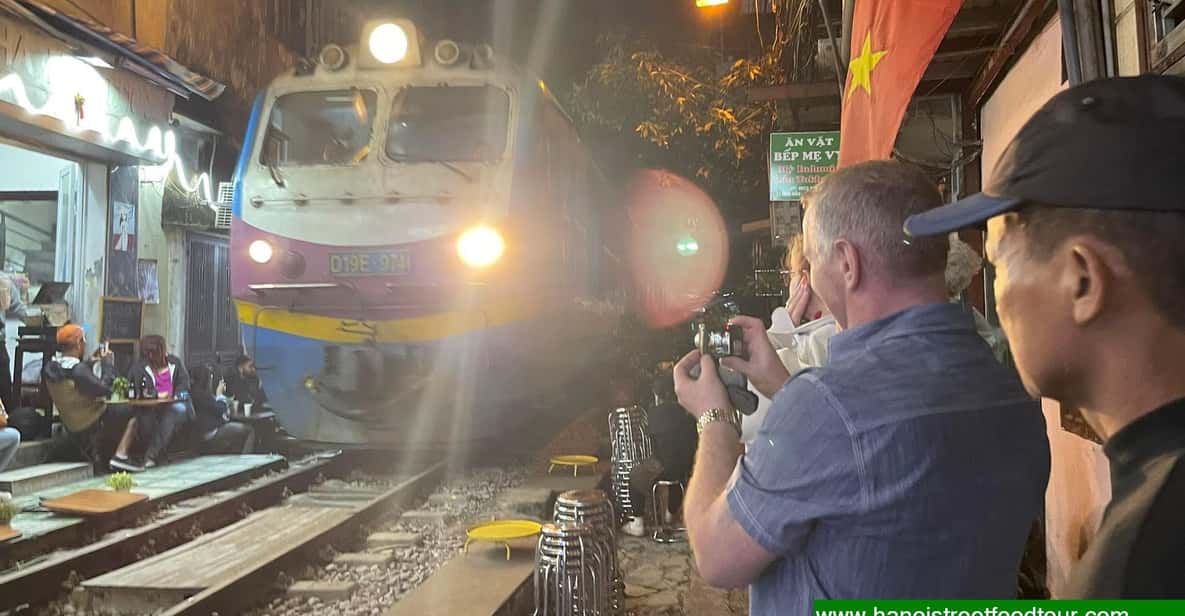 Hanoi Train Street +Best Street Food eating in old quarter - Train Street at the End: Watching the Train Pass Through an Alley