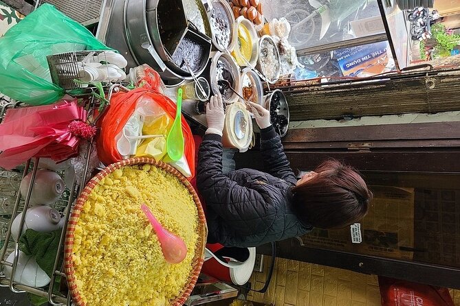 Hanoi Walking Street Food Tour with Train Street - Stop 2: Duờng Tau Train Street walk, photos, and egg coffee