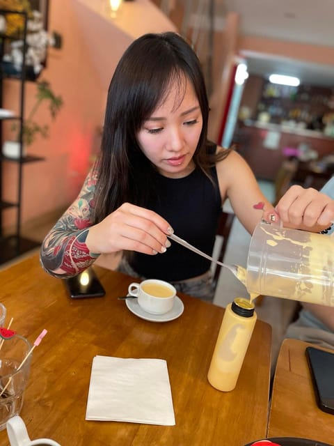 HCM: Egg Coffee Class with local Instructor & Snack - Making your own egg coffee: hands-on step-by-step guidance