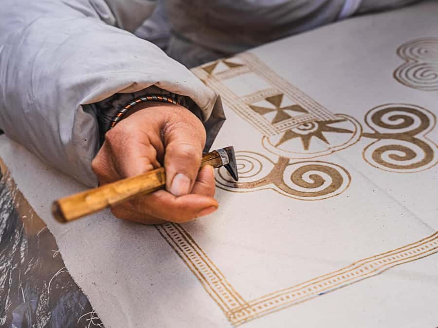 H'Mong traditional beeswax batik - The First Lesson: Tjanting, Beeswax, and Motifs With Stories
