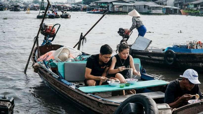 Ho Chi Minh City: Cai Rang Floating Market in Can Tho Tour - Cai Rang Floating Market breakfast: shaken noodles, braised coffee, and boat motion