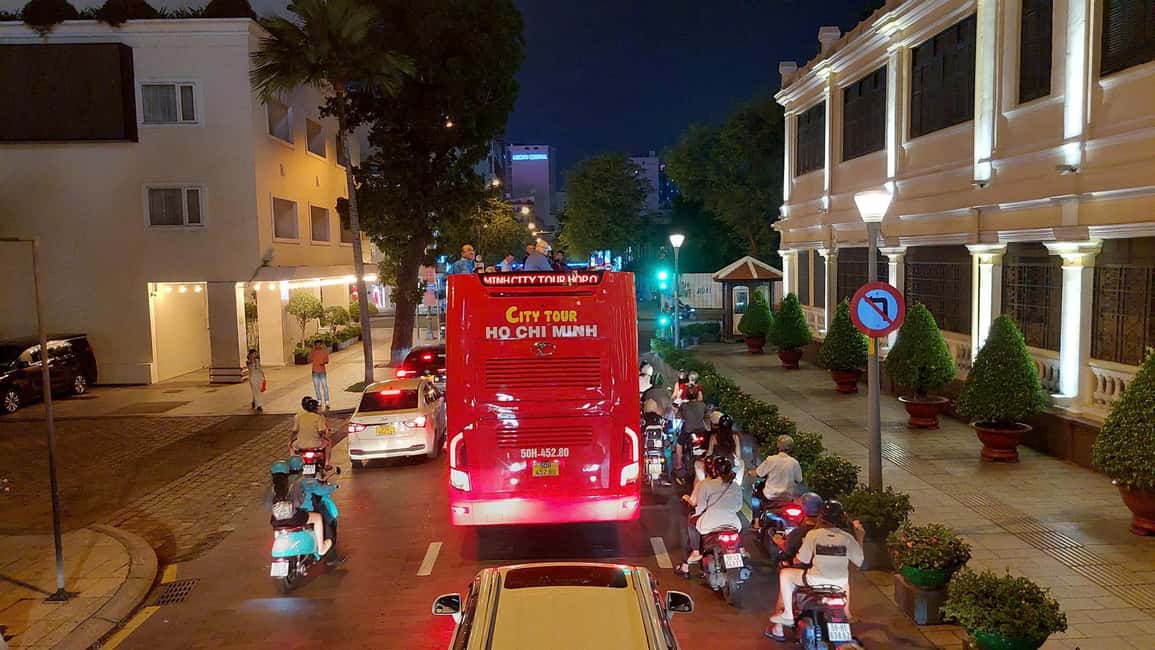 Ho Chi Minh City: Late-Night Bus Tour - District 1 highlights you’ll spot from the upper deck