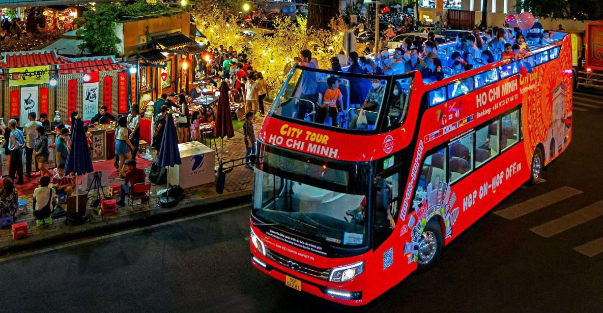 HoChiMinh City: 1Round bus tour -dinner on cruise by AnhViet - The Indochina Queen cruise dinner: night views plus an onboard show