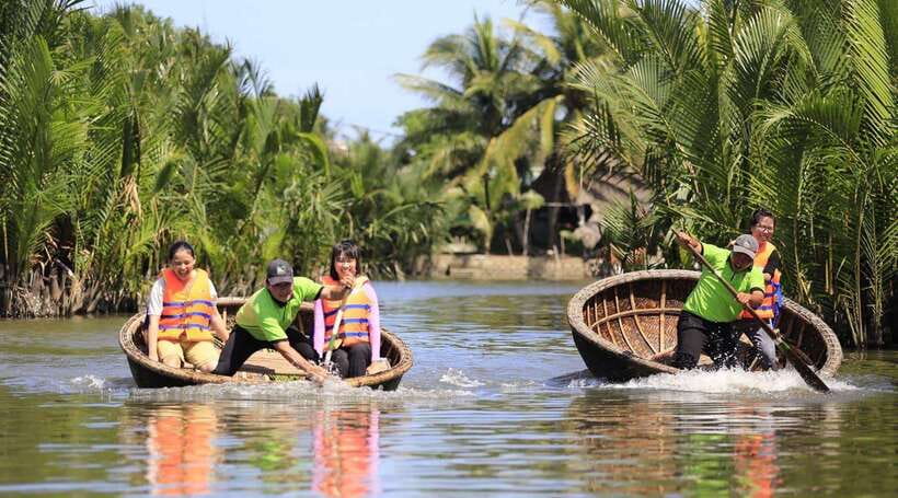 Hoi An Ancient Town & Coconut Village Basket Boat Tour - Cam Thanh Coconut Forest basket boat: Bay Mau in motion