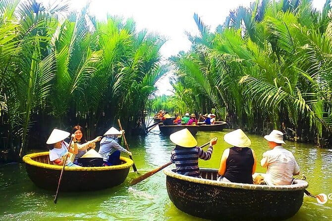 Hoi an Coconut Boat & Hoi an Ancient Town From Da nang or Hoi an - Bamboo basket boats in Bay Mau coconut forest: your ride through the waterways