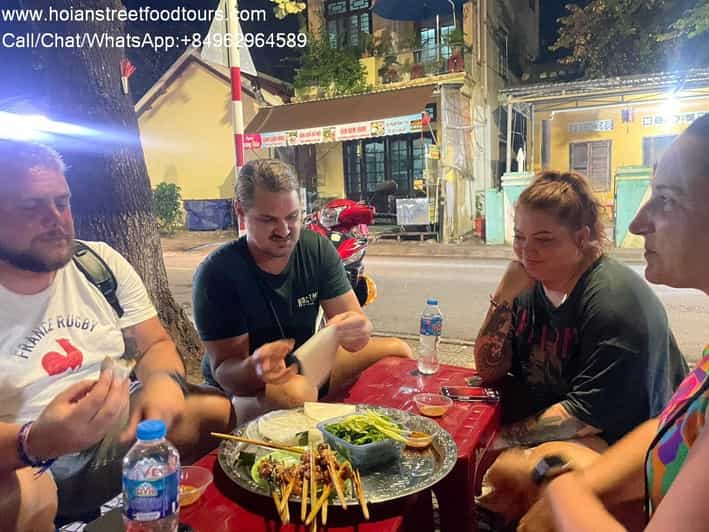 Hoi an food tour with 8 different street food tasting - Stop 1: Bun Cha Ta Spring Rolls and Egg Coffee