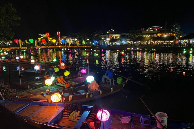 Hoi An Night Food Tour Motorbike & Lantern Cruise by Lady Rider - Walking the River Before You Ride Back