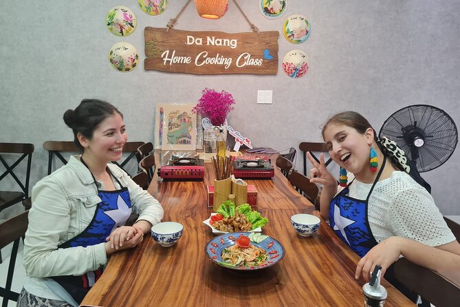 Home Cooking Class: Market, Garden and cooking 4 dishes - Da Nang Cathedral stop, plus coffee and tea tasting