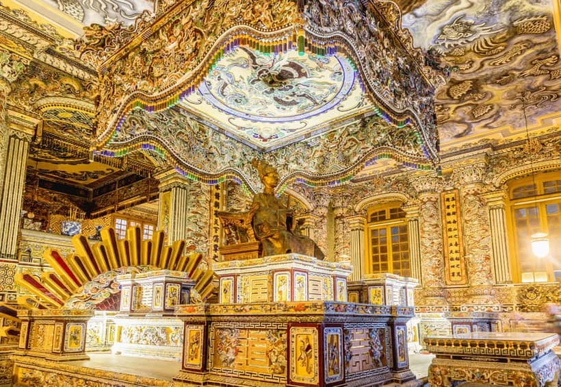 Hue: Hue Royal Tombs Tour Visit 3 Best Tombs & Pagoda - Khai Dinh Tomb: Chau Chu Mountain and the Asian-European Blend