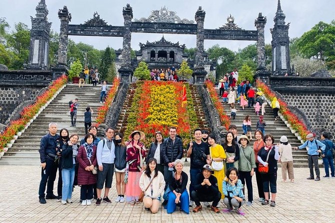 Hue Imperial City Daily Ingroup Tour via Hai Van Pass - Thien Mu Pagoda: the seven-story tower moment
