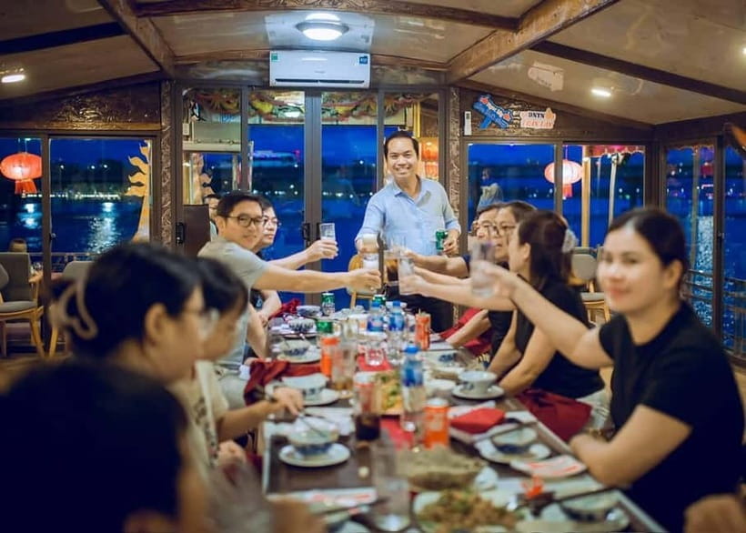 Hue: Perfume River Dinner Cruise with Traditional Show - Drinks, fruit, and the no outside-food rule