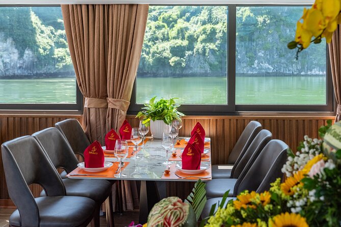 Lan Ha Bay full-day tour from Hanoi, Hai Phong - Serenity Cruises - Serenity Cruise on board: Restaurant, Lounge, and Rooftop flow