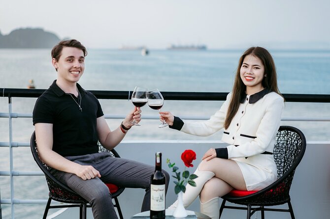 LUXURY Halong Bay Cruise 5 Stars Full Day Tour with Buffet Lunch - Ti Top Island: beach breaks and a viewpoint climb