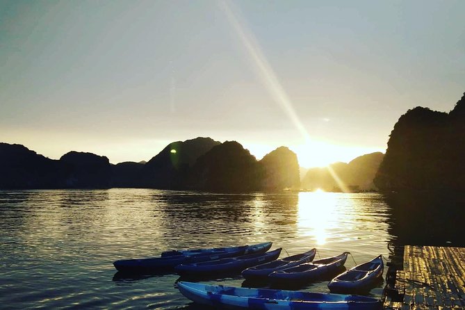 Magical Sunset and Evening with glowing plankton by Cat Ba Local - Night Kayaking and Swimming: how to actually get the best glow