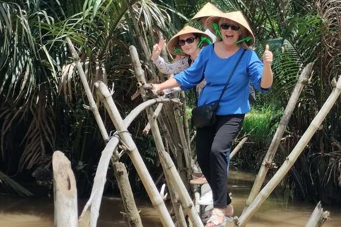 Mekong with biking private tour - Mat-weaving village and sampan rowing: slower work and watery travel