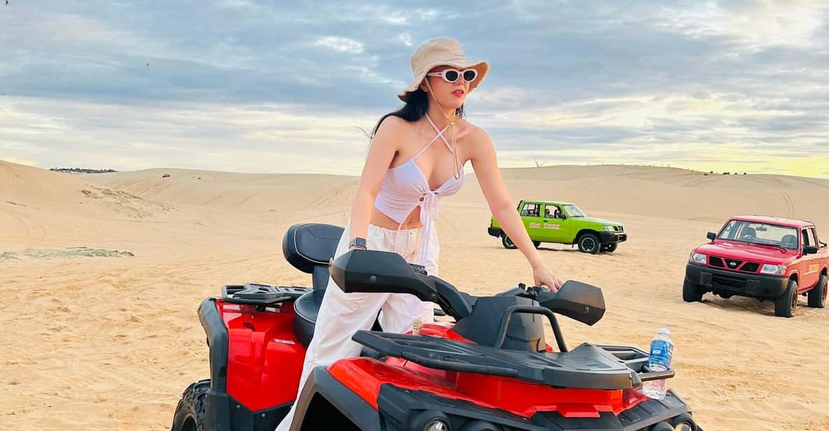 Mui Ne special: Quad Bike ATV drive by yourself+ Jeep &Guide - Jeep Ride Time: Useful Travel Between Distant Stops