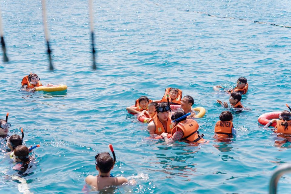 Nha Trang: Hopping Tour, Snorkeling, Boat Party, & BBQ Lunch - Tranh Beach free time: sun loungers and optional water games