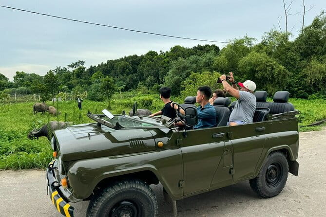 Ninh Binh Army Jeep see Highlight Start From Hanoi By Limousine - Thung Nham and Thung Nang: Limestone Views With Time to Breathe