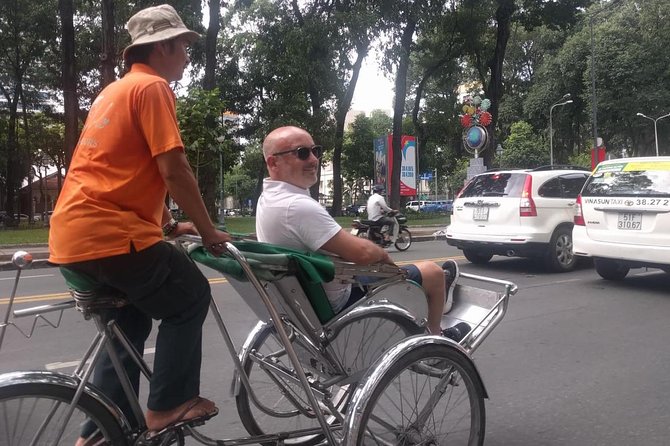 One hour cyclo tour around Saigon - The Route in Order: Coffee-Tea Square to Ben Thanh, Bitexco, and Independence Palace