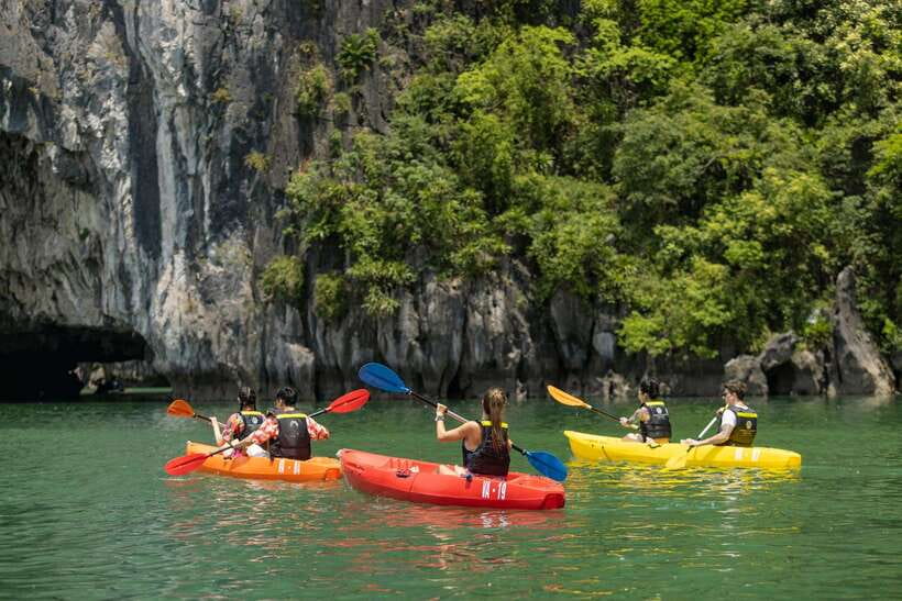Optional Halong Bay Day Cruise with Caves, Islands & Lunch - Luon Cave option: kayaking or bamboo boat costs extra