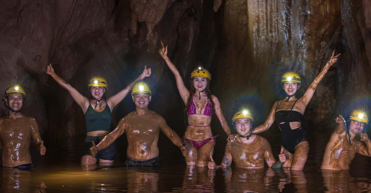 Phong Nha/Dong Hoi: Phong Nha Cave and Zipline in Dark Cave - Dark Cave in the dark: headlamp swimming, mud baths, and real cave chaos
