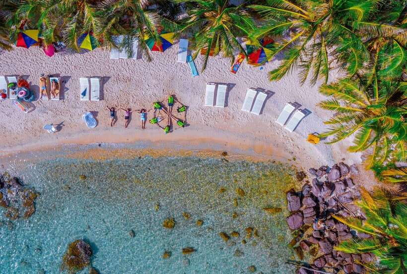 Phu Quoc: Cable Car Ride and 3 Islands Boat Tour with Lunch - May Rut Trong Island: white sand lagoon, chill time, and lunch on board