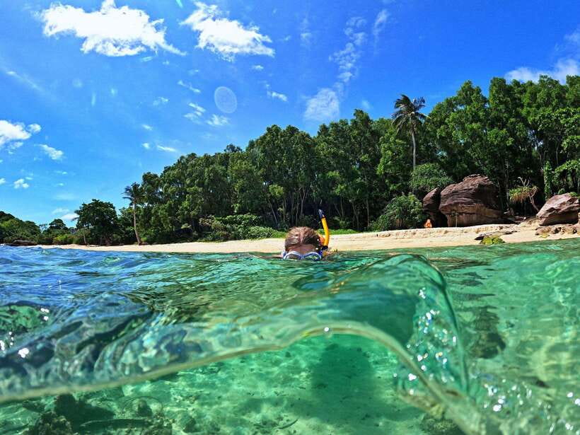 Phu Quoc: Speed Boat Tour 4 Islands - 2 Reefs Snorkeling - Your 6-hour flow: shallow practice, two reef swims, then beach fruit time