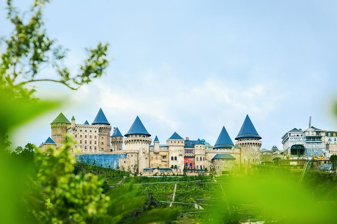 PRIVATE Half day to Golden Bridge Bana hill from Danang City - French Village sights: pagodas, shrines, and the 9-garden break