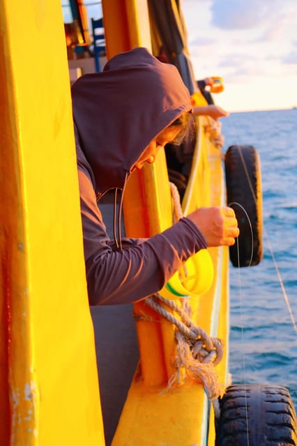 RedRiverTours - Enjoying Sunset & Night Squid Fishing - Night squid fishing in the real way: gear, rhythm, and patience