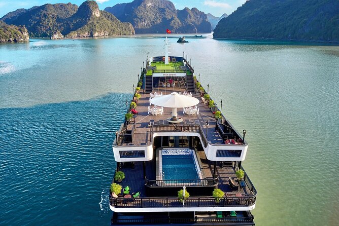 RITA CRUISE - LUXURY 5 STAR CRUISE in HALONG BAY from HANOI - Tuan Chau Harbor check-in and speedboat boarding
