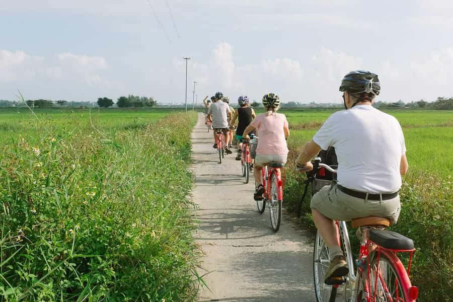 Rural Cycle, Market Tour, Basket Boat & Organic Farm Cooking - Dietary Needs Are Handled Up Front (Vegan, Gluten-Free, Allergies)