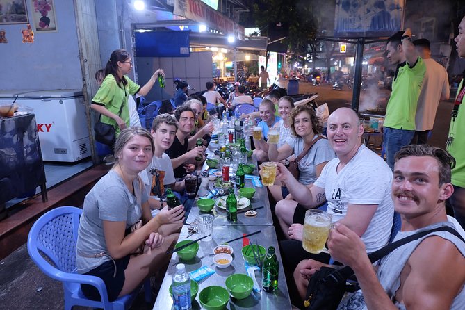 Saigon After Dark and Street Food by Motorbike and Scooter - District 4 and BBQ Street: where dinner turns into a street-party