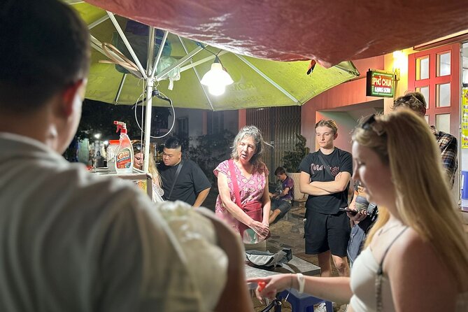 Saigon Night Walking Food Tour - 100% No Tourist - Banh mi nuong sa te and grilled rice paper: trendy, but not for tourists
